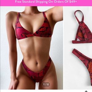 Zaful snakeskin bikini BOTTOMS ONLY